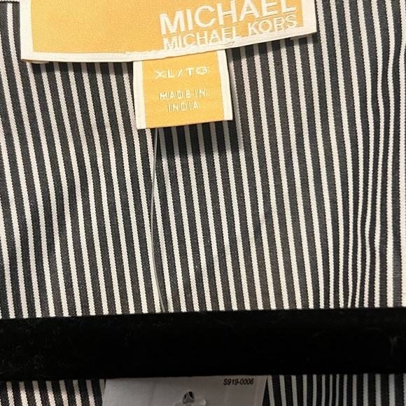 New! Black and White Striped Michael Kors Shirt - Picture 3 of 4